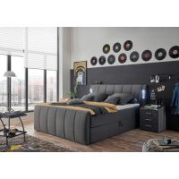 MEBLE BEST - EDMONTO Łóżko Kontynentalne z pojemnikiem | 160x200 | bez oświetlenia