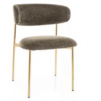 SIGNAL - ELTON RAVEN Krzesło | Raven 78 oliwka | Stelaż Złoty