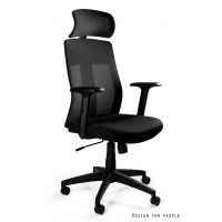 UNIQUE MEBLE - EXPLORE Fotel Obrotowy W-175C | Czarny