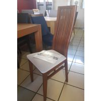 PAGED - WYPRZEDAŻ FINEZJA Krzesło | Buk Czereśnia | Tkanina Carabu 60 | 6 sztuk | DOSTĘPNE OD RĘKI