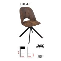 STOLMEB - Krzesło FOGO | PODSTAWA METALOWA | OBROTOWE 360°
