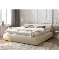 MC AKCENT - FORTELLO Łóżko z pojemnikiem 180x200 | Tkanina Marieta kremowa 9440 | FOR18043