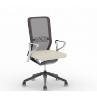 NOWY STYL - YOUTEAM Fotel Obrotowy SWIVEL CHAIR LB MESH BLACK GREY | Niskie Oparcie Siatkowe | Wersja Czarno-Szara SG | Zgodny z Rozporządzeniem z 2023 roku