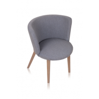 HALEX - FOGO Fotel | Dąb lakier | Tkanina Rita 86 | Komplet 4 sztuki | DOSTĘPNE OD RĘKI