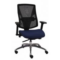 GROSPOL - FUTURA Fotel Obrotowy 3S PLUS | Black / Aluminium Polerowane | Mechanizm Synchro Self SF2 Plus | Podłokietniki 4D | Zgodny z Rozporządzeniem z 2023 roku