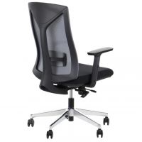 STEMA - Fotel Obrotowy HAGER | Czarno-Szary | Podstawa Chromowana | Zgodny z Rozporządzeniem z 2023 roku