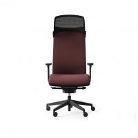 PROFIM - ACTION Fotel obrotowy biurowy gabinetowy 110SFL | Oparcie tapicerowane | Zagłówek siatkowy | Obciążenie do 150 kg