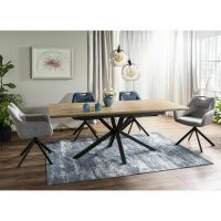 SIGNAL - LOGAN Stół 160-200x90 | Dąb | Czarny Mat