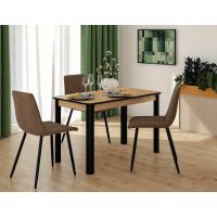 SIGNAL - DIEGO II Stół 68x120-160 | Dąb Artisan | Czarny | z PL