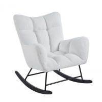 FURNITEX - FR4-FX Fotel bujany | Teddy | biały