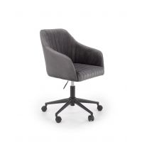 HALMAR - FRESCO Fotel Obrotowy | Tkanina Velvet | Popielaty