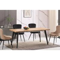 SIGNAL - FRESNO Stół 150-210x90 | Dąb | Czarny Mat