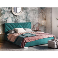 Forte - GUDUR Łóżko tapicerowane 180x200 | z pojemnikiem na pościel