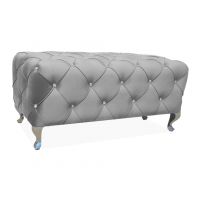 SIGNAL - HESTIA VELVET Puf / Ławka | Szary Bluvel 14 | z PL