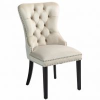 FURNITEX - K9-FX Krzesło | Velvet | Beżowe | Nogi czarne