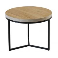 FURNITEX - ZY-06 Ława | Dąb naturalny | Nogi czarne | DOSTĘPNA OD RĘKI