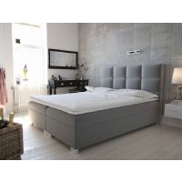 Mars Meble - KANADA Łóżko kontynentalne z pojemnikiem | 140x200 | Materac Bonell | Topper Visco