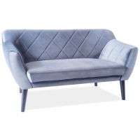 SIGNAL - KARO 2 Velvet Sofa 2 osobowa | Szary | Bluvel 14 | Nogi WENGE | z PL