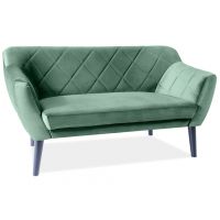 SIGNAL - KARO 2 Velvet Sofa 2 osobowa | Zielony | Bluvel 78 | Nogi WENGE | z PL