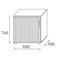AMS Meble Biurowe - Kontener Biurowy KZ1 A | 80x50x76h cm | Żaluzja
