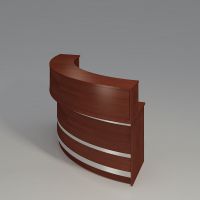 BIURO SERWIS - L-BOX Nadstawka Recepcyjna L-161 | L=130 | Front - płyta meblowa