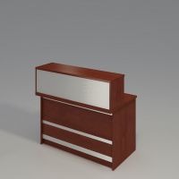 BIURO SERWIS - L-BOX Nadstawka Recepcyjna L-265 | L=160 | Front - stal szczotkowana