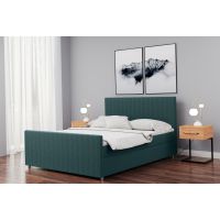 SOFIA MEBLE - LANTINO Łóżko kontynentalne 200x200 z pojemnikiem