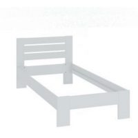 FURNITEX - LP1-FX Łóżko 90x200 ze stelażem | BIAŁE | DOSTĘPNE OD RĘKI