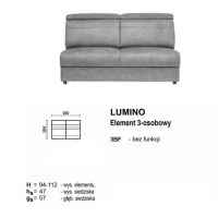 Meblomak - LUMINO 3BF element 3 osobowy bez funkcji