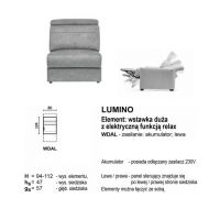 Meblomak - LUMINO WDAL Lewa, element wstawka duża - relax akumulator