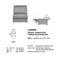 Meblomak - LUMINO WDEL Lewa, element wstawka duża - relax kabel