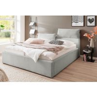 MC AKCENT - MALINDI Łóżko z pojemnikiem 140x200 | Tkanina Raven jasnoszara 06 | MAL14013