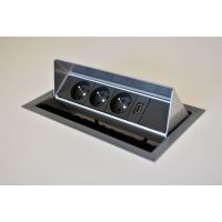 FORMAT - SKLEP - CONI SOCKET Mediaport C6M4GB2RJ1VG1HD | 4 x 230 V | 2 x RJ45 kat. 5 e | 1 x VGA | 1 x HDMI | 4 Modułów