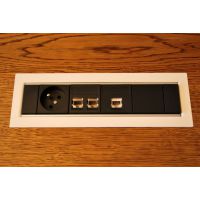 FORMAT - SKLEP - FRAME Mediaport F6M4GB2RJ | 4 x 230 V | 2 x RJ45 kat 5e | 4 Modułów