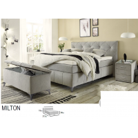 MEBLE BEST - MILTON Łóżko Kontynentalne | Megacomfort HR | 160x200