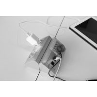 FORMAT - SKLEP - CORNER DESK Mediaport CD1GB1RJ1IS | 1 x 230V | 1 x RJ45 kat 5e UTP | 1 x RJ12 | 3 Moduły | Srebrny mat