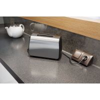 FORMAT - SKLEP - CORNER DESK Mediaport CD1GB1HD | 1 x 230V | 1 x HDMI | 2 Moduły | Srebrny mat