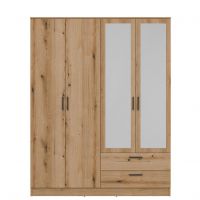 LIVEO - MONTANA Szafa z lustrem MT04 | dąb evoke