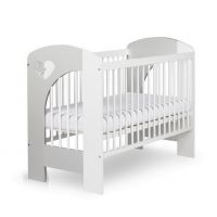 KLUPŚ - NEL SERCE (popiel-biały) Łóżko 120x60