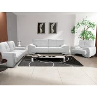 Mars Meble - OMEGA ZESTAW WYPOCZYNKOWY 3+2+1 Bez funkcji | BIAŁA | PROMOCJA