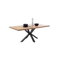 MC AKCENT - DEBA Stół drewniany 160x90 | Obrzeże proste | Stelaż pająk | DE16SPGW | DETGSSXL