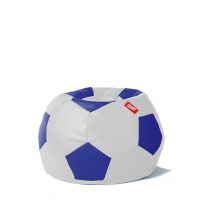 GIGANT PUFA - Pufa PIŁKA EKOSKÓRA 250L biało-niebieska