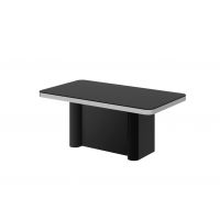 HUBERTUS - GLAMOUR PORTOFINO Stół 160-412x100 | Czarny mat | Chrom