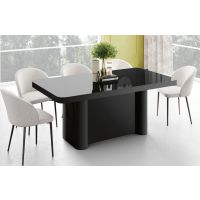 HUBERTUS - PORTOFINO Stół 160-412x100 | Czarny połysk