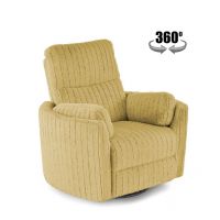 HALMAR - PEGAS fotel | elektrycznie rozkładany | funkcja obracania | funkcja kołyski | musztardowy