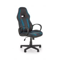 HALMAR - RAGNAR Fotel obrotowy | czarny/niebieski