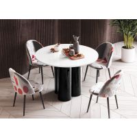 HUBERTUS - RAVEO Stół | Biały połysk | Czarny połysk