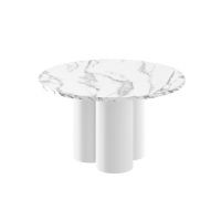 HUBERTUS - RAVEO MINI Ława | Marble white połysk | Biały połysk