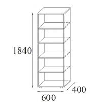 AMS Meble Biurowe - Regał Aktowy RG10 | 5OH