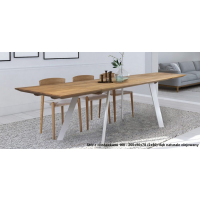 ORTUS - ROMANO Dąb Stół z dostawkami | 140x80 | Krawędź ścięta | Grubość blatu 4 cm